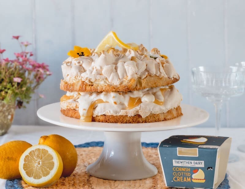 Lemon Meringue Clotted Cream Cake