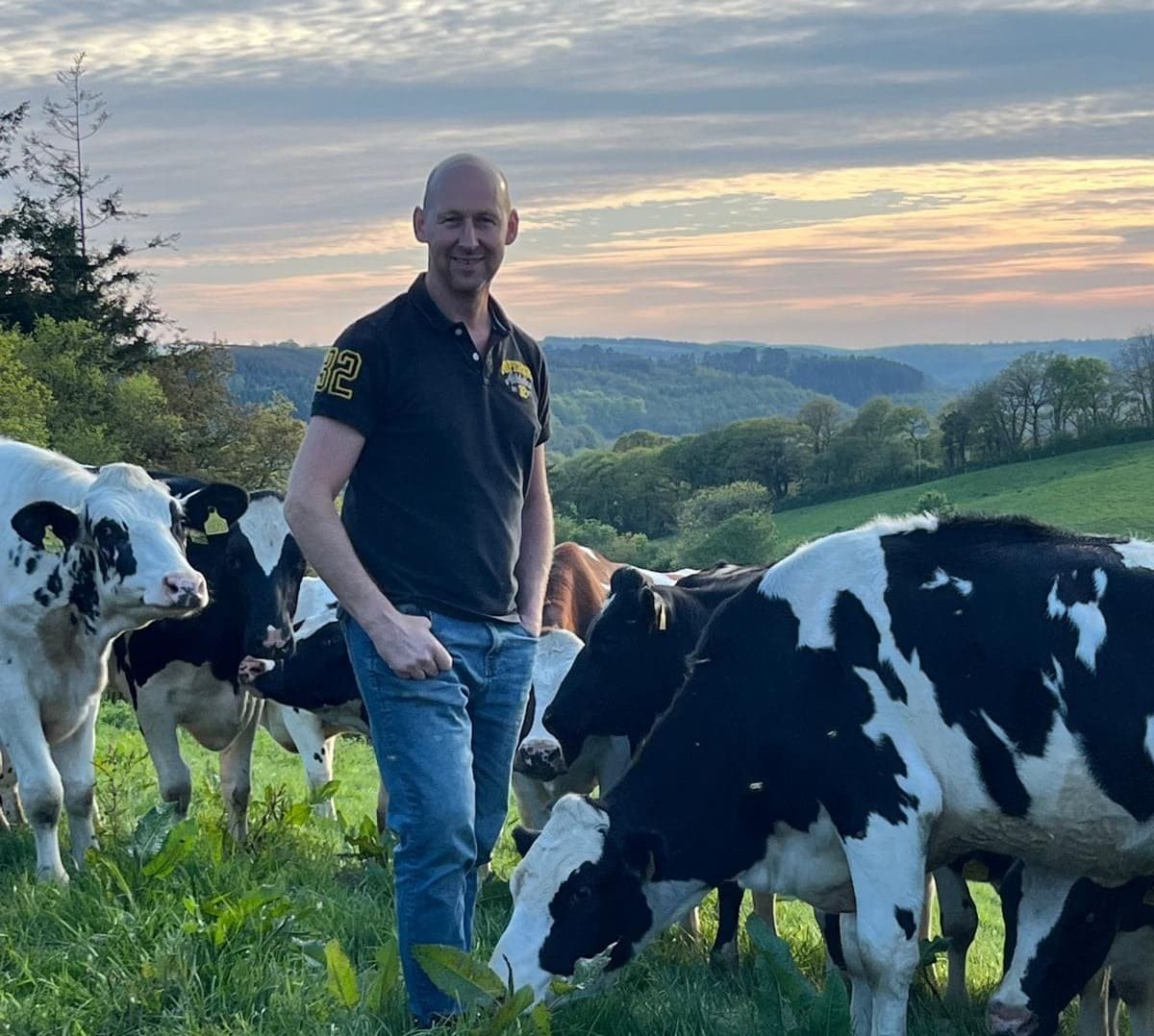 Matt Rowe on his farm