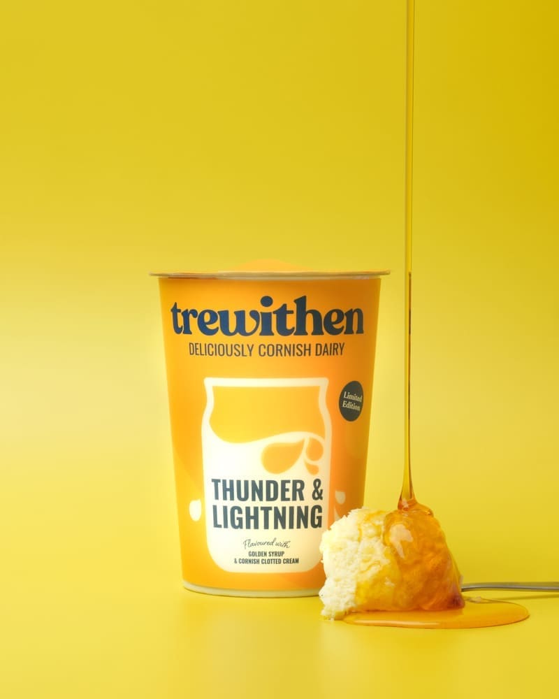 Thunder and lightning yoghurt product shoot