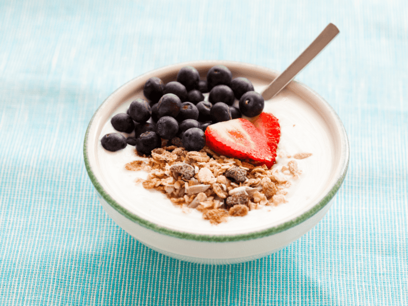 Natural Yoghurt With Berries And Musli 