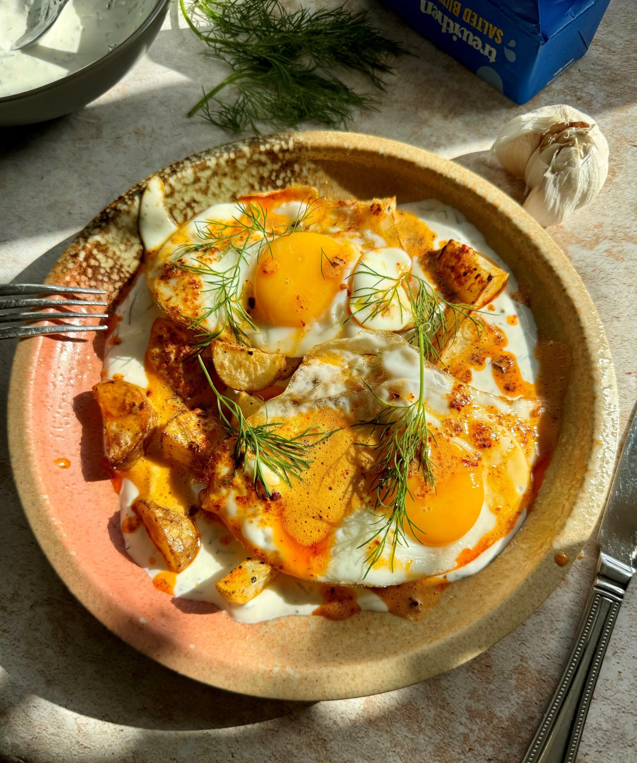 Turkish Eggs Breakfast Hash